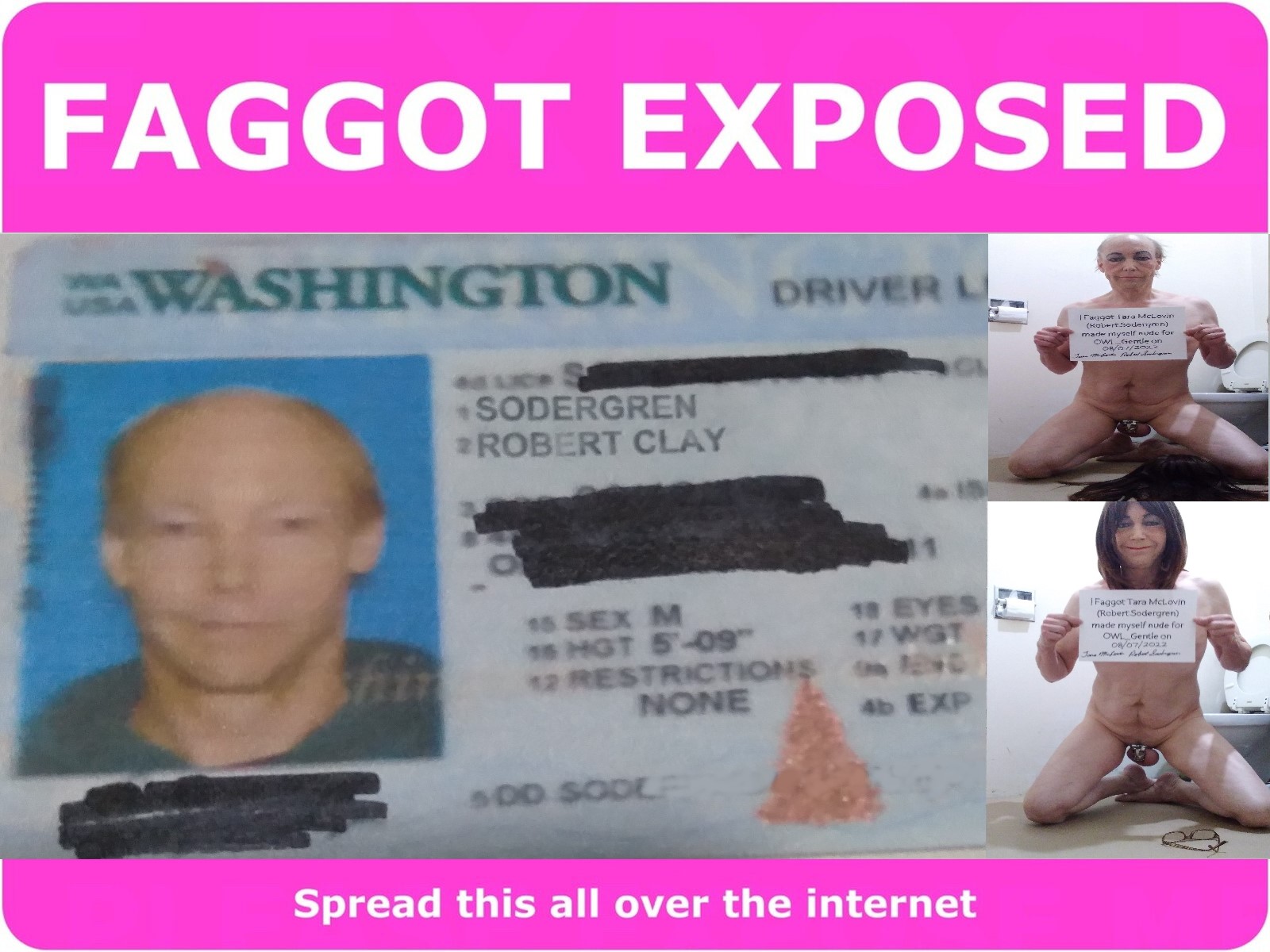 bob sodergren exposed as faggot aka tara mclovin sissy cocksucker x-rated.jpg