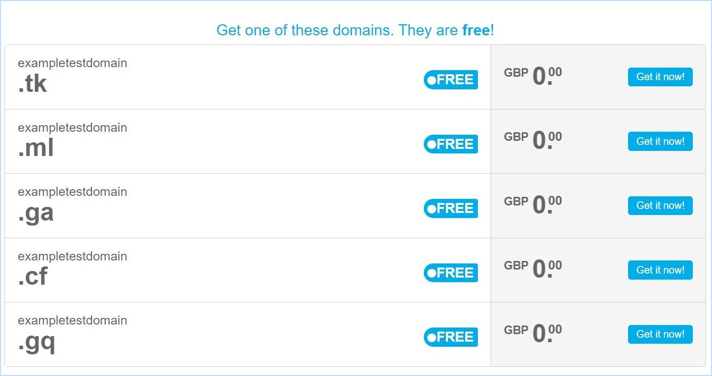 Freenom Domain Registration